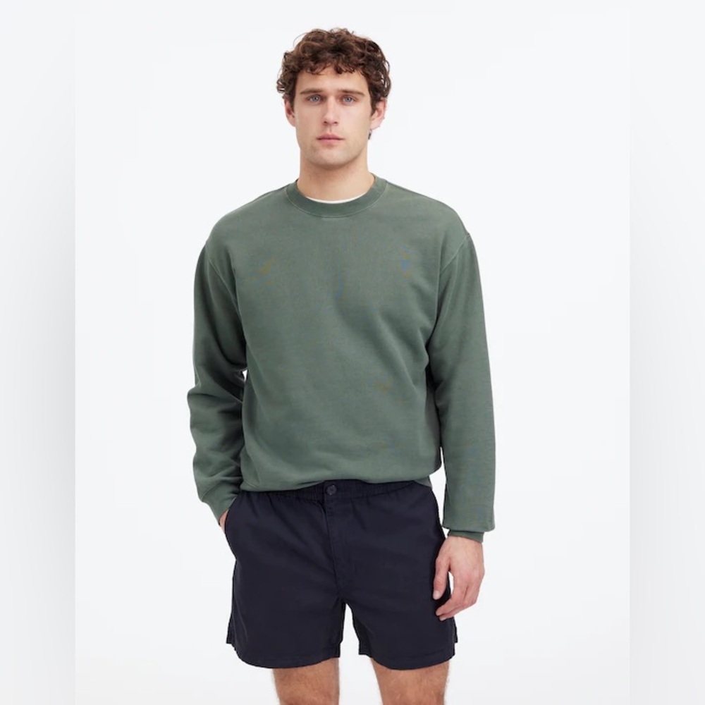 Madewell Everywear Short in Cotton Blend in Black Coal